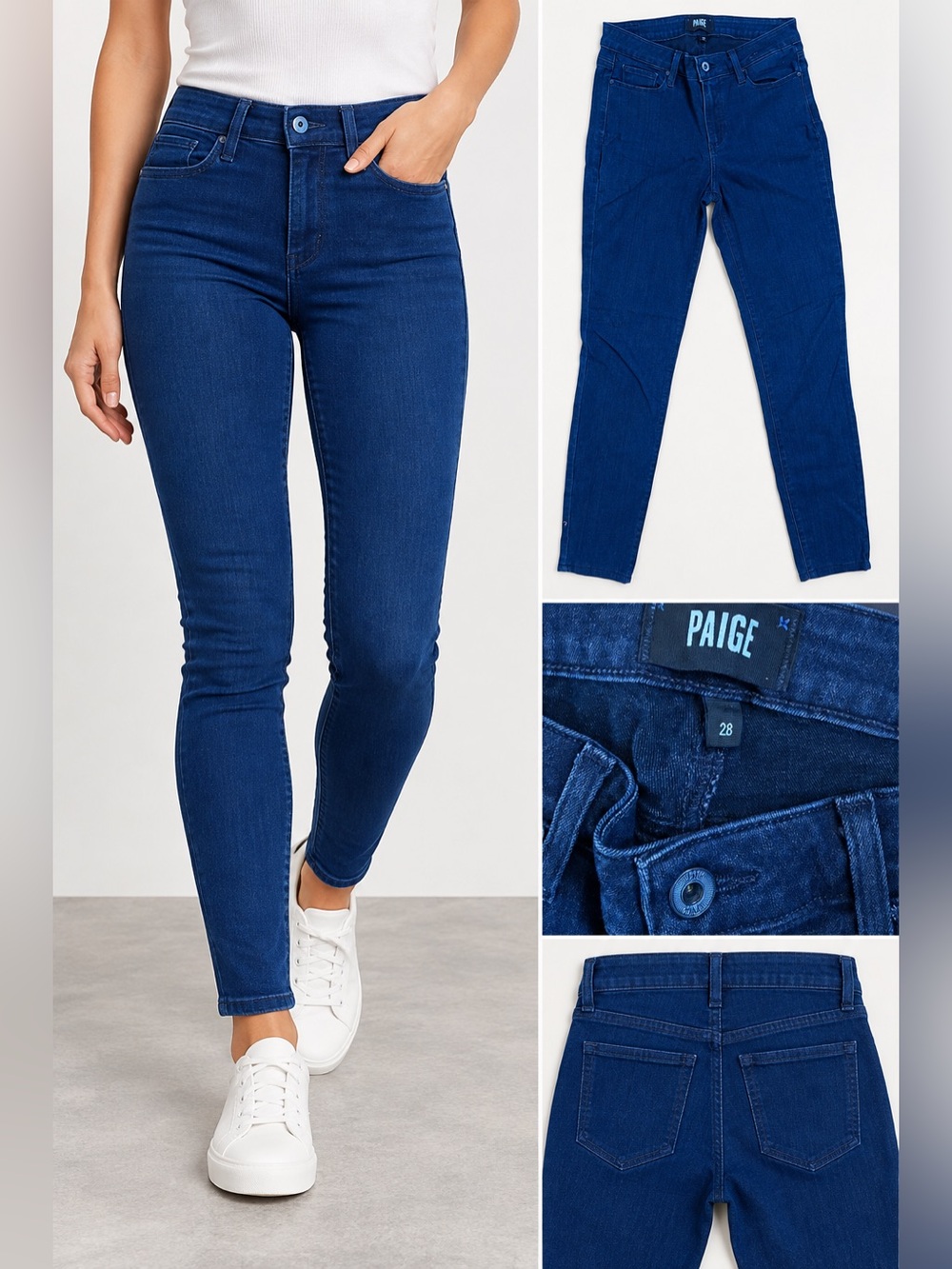 ✨ PAIGE Verdugo Ultra Skinny Jeans Size 28 • Dark Wash Super Soft Stretch Denim